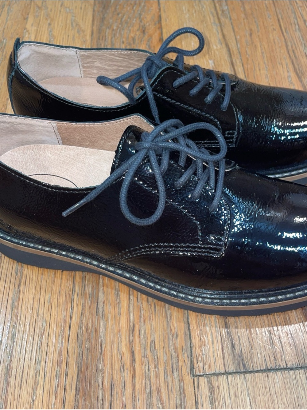 Taos Work It Shoes Womens Size 7 Black Patent Leather Oxford Casual Comfort - Picture 2 of 7